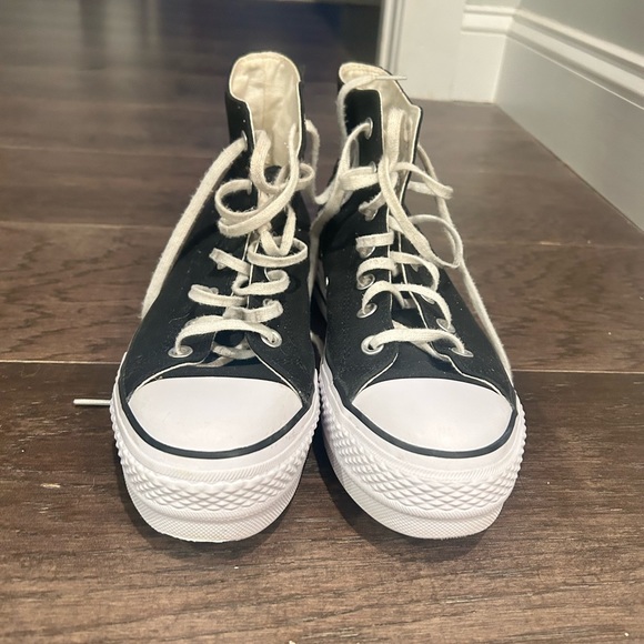 COPY - Black high top converse with platforms size 9 - Picture 3 of 6